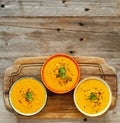 Fresh pumpkin soup Royalty Free Stock Photo