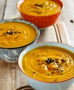 Fresh pumpkin soup Royalty Free Stock Photo