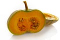 Fresh, pumpkin, white background Royalty Free Stock Photo