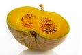 Fresh, pumpkin, white background Royalty Free Stock Photo