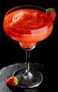 Fresh pureed strawberry margarita Royalty Free Stock Photo