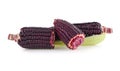 Fresh purple corn isolated on white background Royalty Free Stock Photo
