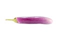 fresh purple eggplant one long size isolated on white background with clipping path Royalty Free Stock Photo