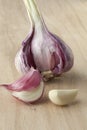 Fresh purple garlic Royalty Free Stock Photo