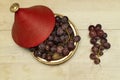 Fresh purple grape fruit on tajine morocco