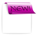 Fresh purple ribbon / paper - bookmark Royalty Free Stock Photo