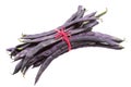 Fresh purple string beans