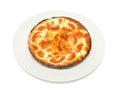 Fresh quiche on a plate Royalty Free Stock Photo
