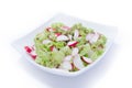 Fresh radish and lettuce salad Royalty Free Stock Photo