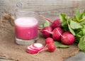 Fresh radish smoothy juice