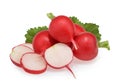 Fresh radishes isolated on white