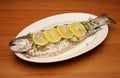 Fresh rainbow trout with spices