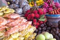 Fresh Rambutan Fruit on Asian Market Royalty Free Stock Photo