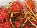 Fresh rambutans in plastic bag. Royalty Free Stock Photo