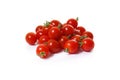 Fresh mini tomatoes on a white background