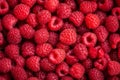 Fresh raspberries background closeup, raspberry texture, fruit summer backdrop for your design. The concept of a healthy diet, Royalty Free Stock Photo