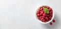 Fresh raspberries bowl Royalty Free Stock Photo