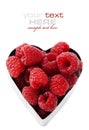 Fresh raspberries (valentines day image)