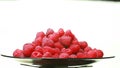 Fresh raspberry fruits as food background. Healthy food organic nutrition. frontal view