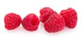 Fresh raspberry on white background