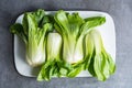 Fresh raw baby Bok choy or pak choi Chinese cabbage