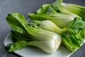 Fresh raw baby Bok choy or pak choi Chinese cabbage Royalty Free Stock Photo