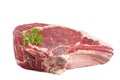Fresh Raw Beef bone ribon white Royalty Free Stock Photo