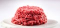 Fresh raw beef minced meat isolated. Raw ground pork Royalty Free Stock Photo