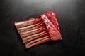 Fresh raw beef spare ribs Royalty Free Stock Photo