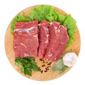 Fresh raw beef steak meat Royalty Free Stock Photo