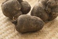 Fresh raw brown yams