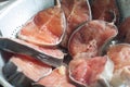 Fresh raw catfish on sieve, close-up Royalty Free Stock Photo