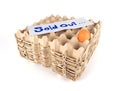 A fresh raw chicken eggs best seller on paper tray