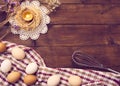 Fresh eggs over background Royalty Free Stock Photo