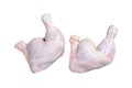 Fresh raw chicken leg. Isolated on white background. Royalty Free Stock Photo