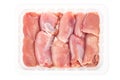 Fresh raw chicken meat in white plastic container Royalty Free Stock Photo