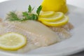 Fresh raw cod fish fillet Royalty Free Stock Photo