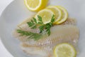 Fresh raw cod fish fillet Royalty Free Stock Photo