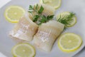 Fresh raw cod fish fillet Royalty Free Stock Photo