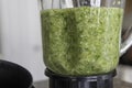 Fresh raw cut Okra - okro in a blender
