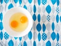 Fresh raw eggs white and yolks. Royalty Free Stock Photo