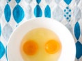 Fresh raw eggs white and yolks. Royalty Free Stock Photo