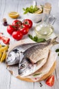 Fresh raw fish dorado Royalty Free Stock Photo