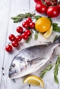 Fresh raw fish dorado Royalty Free Stock Photo