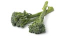 Fresh raw green broccolini close up on white background Royalty Free Stock Photo