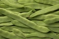 Fresh raw green flat beans full frame close up Royalty Free Stock Photo