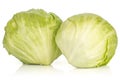 Fresh raw Iceberg Lettuce isolated on white Royalty Free Stock Photo