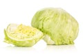 Fresh raw Iceberg Lettuce isolated on white Royalty Free Stock Photo