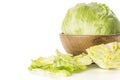 Fresh raw Iceberg Lettuce isolated on white Royalty Free Stock Photo