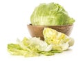 Fresh raw Iceberg Lettuce isolated on white Royalty Free Stock Photo